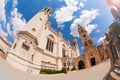 Entrance to ancient chapel at Fourviere hill, Lyon Royalty Free Stock Photo