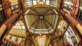 Fish eye view of Leadenhall Market in the City of London