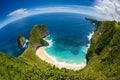 Kelingking beach on the island of Nusa Penida in Bali 3 Royalty Free Stock Photo