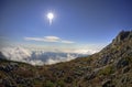 Fish-eye view of of the Russian Primorye mountains landscape