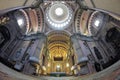 Fish-eye view of the San Gaudenzio Basilica interior Royalty Free Stock Photo