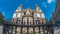 Fish eye view of St Paul cathedral in London