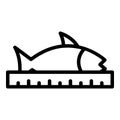 Fish farm length icon, outline style