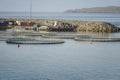Fish farm in northern Norway Royalty Free Stock Photo