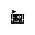 Fish farming black glyph icon Royalty Free Stock Photo