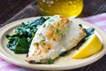 Fish fillet with chard Royalty Free Stock Photo