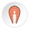 Fish fillet icon, flat style Royalty Free Stock Photo