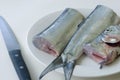 Fish filleting Royalty Free Stock Photo