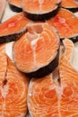 Fish fillets on market