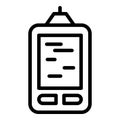 Fish finder tool icon, outline style