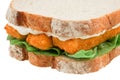 Fish Finger Sandwich isolated Royalty Free Stock Photo