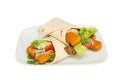 Fish finger wraps on plate