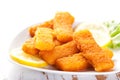 Fish fingers with lemon Royalty Free Stock Photo