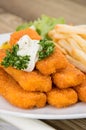 Fish Fingers with Remoulade Royalty Free Stock Photo