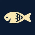 Fish flat style vector icon. Sea life illustration.