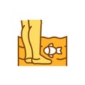 Fish foot massage icon. Spa vector illustration