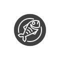 Fish fry vector icon