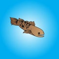 Channa Snakehead Fish vector illustration