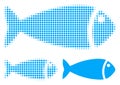 Fish Halftone Dotted Icon