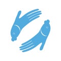 Fish hand design icon Royalty Free Stock Photo