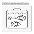 Fish hatchery line icon