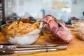 Fish Head and Fish Cake Main Ingrendients In Seafood Noodle Soup Royalty Free Stock Photo