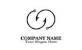 Fish hook logo design Royalty Free Stock Photo