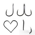 Fish Hook Set Royalty Free Stock Photo