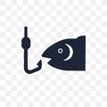 Fish and hook transparent icon. Fish and hook symbol design from Royalty Free Stock Photo