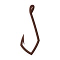 Fish hook vector icon.Cartoon vector icon isolated on white background fish hook. Royalty Free Stock Photo
