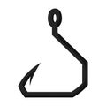 Fish hook vector icon.Cartoon vector icon isolated on white background fish hook. Royalty Free Stock Photo