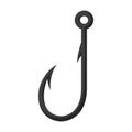 Fish hook vector icon.Cartoon vector icon isolated on white background fish hook. Royalty Free Stock Photo