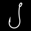 Fish hook white color icon . Royalty Free Stock Photo