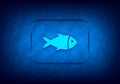 Fish icon abstract digital design blue background Royalty Free Stock Photo