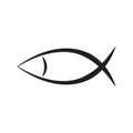 Fish icon, Christian Ichthys Fish symbol icon