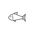 a fish icon. Element of food icon for mobile concept and web apps. Thin line a fish icon can be used for web and mobile Royalty Free Stock Photo