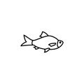 a fish icon. Element of travel icon for mobile concept and web apps. Thin line a fish icon can be used for web and mobile. Premium Royalty Free Stock Photo