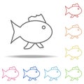 fish icon. Elements of web in multi colored icons. Simple icon for websites, web design, mobile app, info graphics Royalty Free Stock Photo