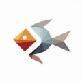 Fish Icon Emoji design Royalty Free Stock Photo