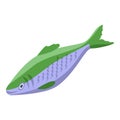 Fish icon isometric vector. Sea food