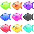 Fish icon set