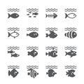 Fish icon set