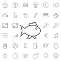 fish icon. Universal set of web for website design and development, app development Royalty Free Stock Photo