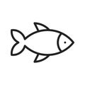 Fish icon vector image. Royalty Free Stock Photo