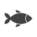 Fish icon vector image. Royalty Free Stock Photo