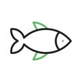 Fish icon vector image. Royalty Free Stock Photo