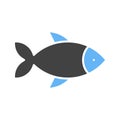Fish icon vector image. Royalty Free Stock Photo