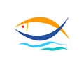 Fish icon.Vector fish logo.