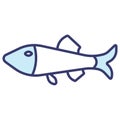 Fish icon vector on trendy design Royalty Free Stock Photo