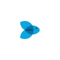 Fish icon showing the power of vector drawing`